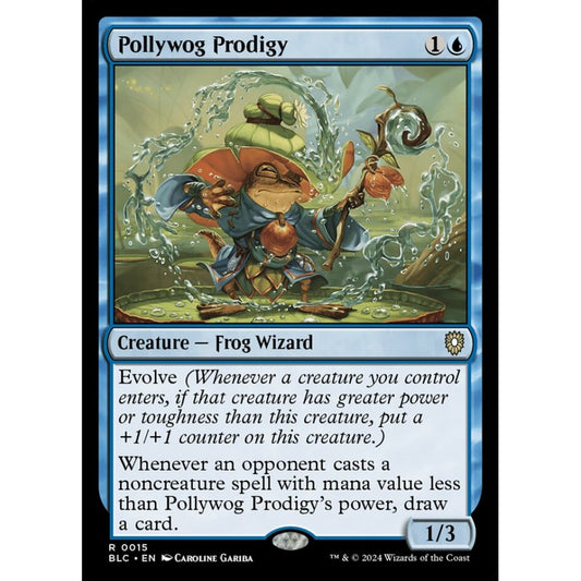 Pollywog Prodigy, 15, rare, Magic: The Gathering, Bloomburrow