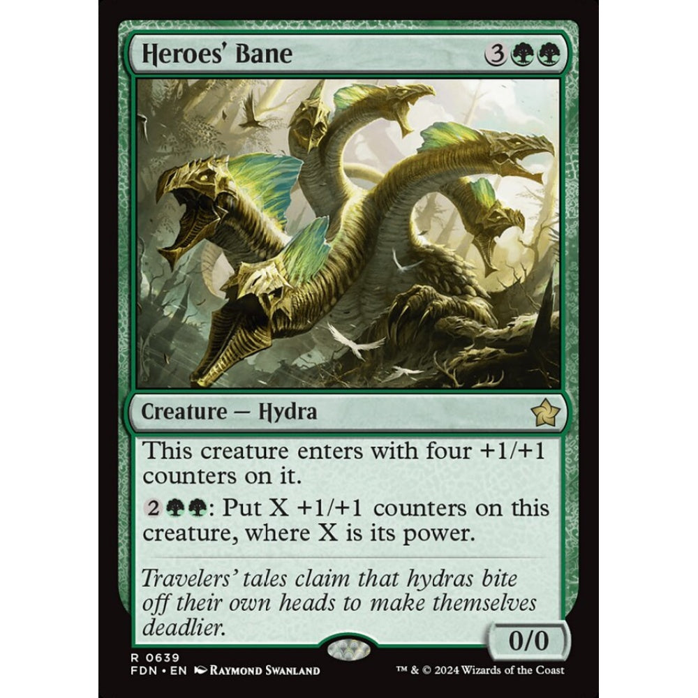 Heroes' Bane, 639, rare, Magic: The Gathering, Foundations