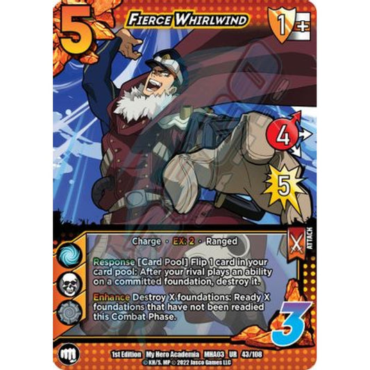 Fierce Whirlwind, 43/108, UR, UniVersus, MHA03 Heroes Clash