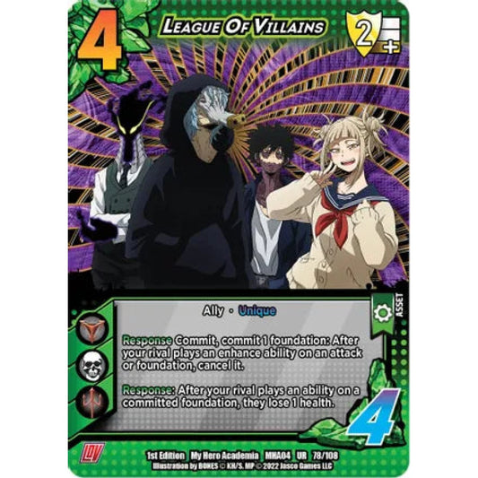 League of Villains, 78/108, UR, UniVersus, MHA04 League of Villains