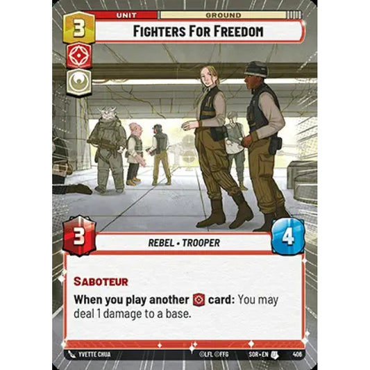 Fighters For Freedom, 406, U, Star Wars Unlimited, Sparks Of Rebellion