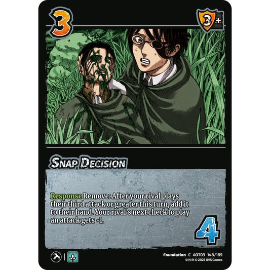 Snap Decision 148/189 AOT03 Universus Attack on Titan: Apocalypse Foundation C