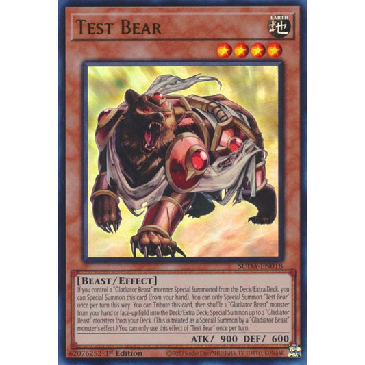 Test Bear SUDA-EN018 Ultra Ultra Rare Yu-Gi-Oh Supreme Darkness in Art