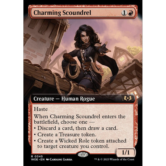Charming Scoundrel, rare, 345, Magic the Gathering, Wilds of Eldraine