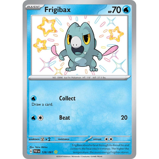Frigibax Shiny Rare 128/091 Pokemon Card Game Paldean Fates