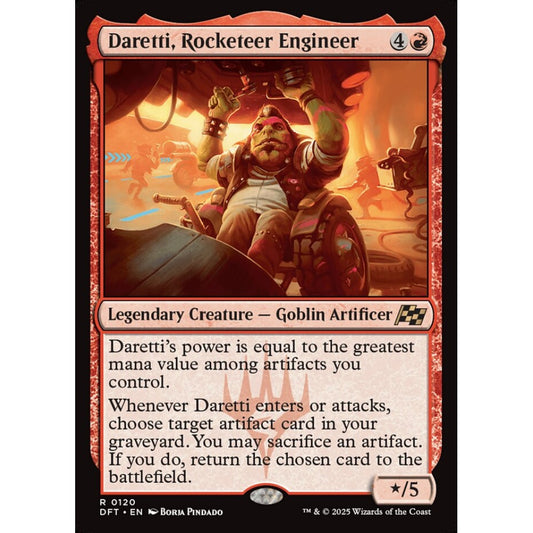 Daretti, Rocketeer Engineer, 120, rare, Magic: The Gathering, Aetherdrift