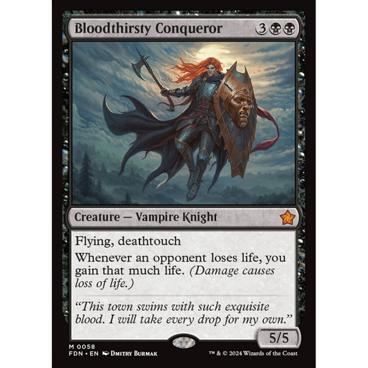 Bloodthirsty Conqueror, 58, mythic, Magic: The Gathering, Foundations