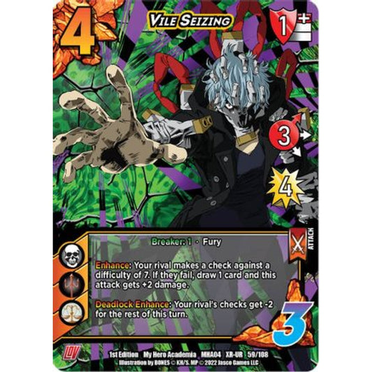 Vile Seizing, 059/108, XR-UR, UniVersus, MHA04 League of Villains