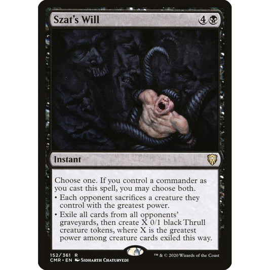 Szat's Will rare 152 Magic the Gathering Commander Legends