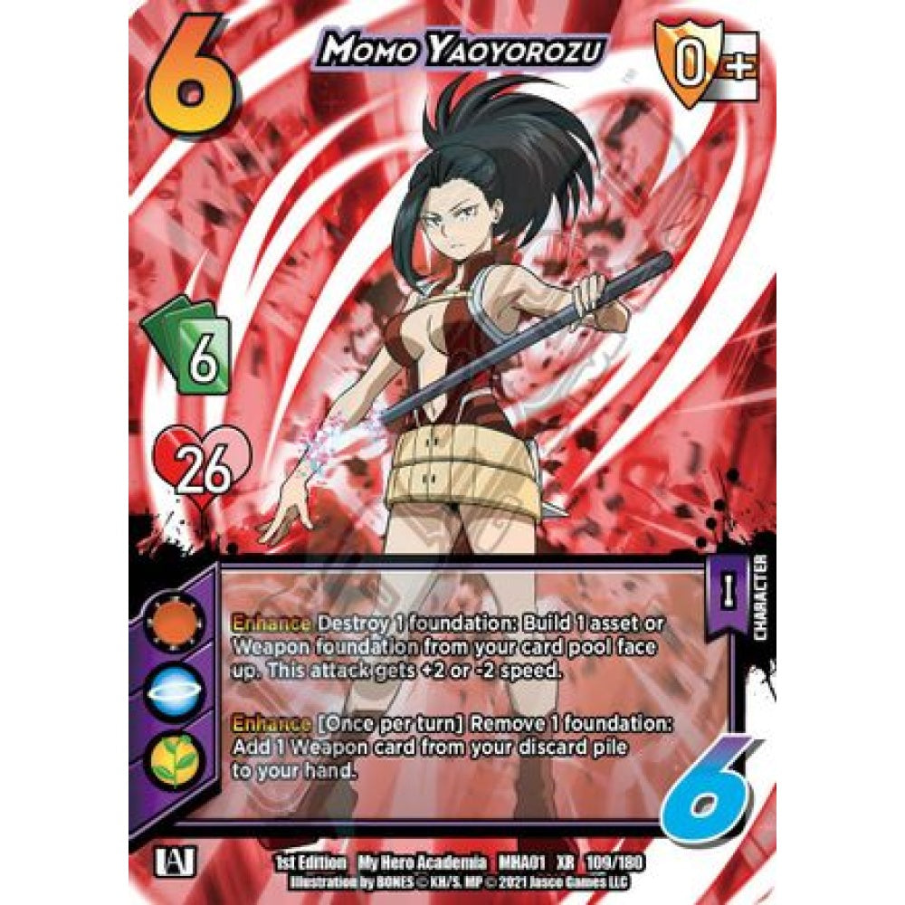 Momo Yaoyorozu, 109/180, XR, UniVersus, MHA01 My Hero Academia