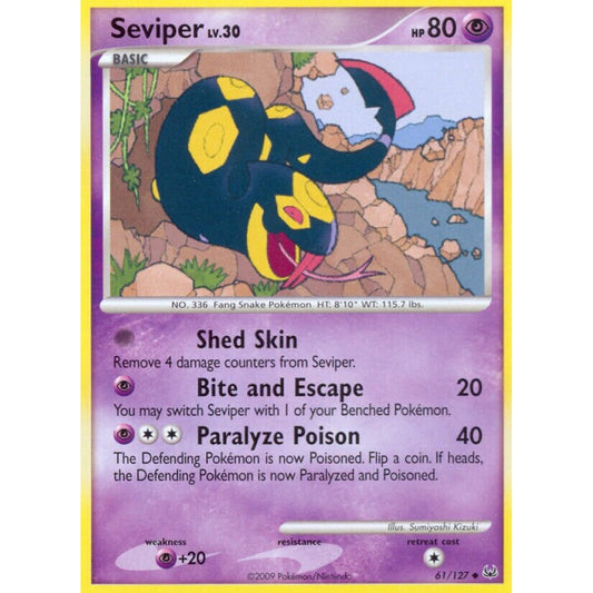Seviper Uncommon 61/127 Pokemon Card Game Platinum