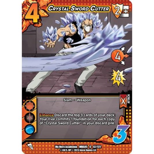 Crystal Sword Cutter, 67/122, C, UniVersus, MHA05 Undaunted Raid