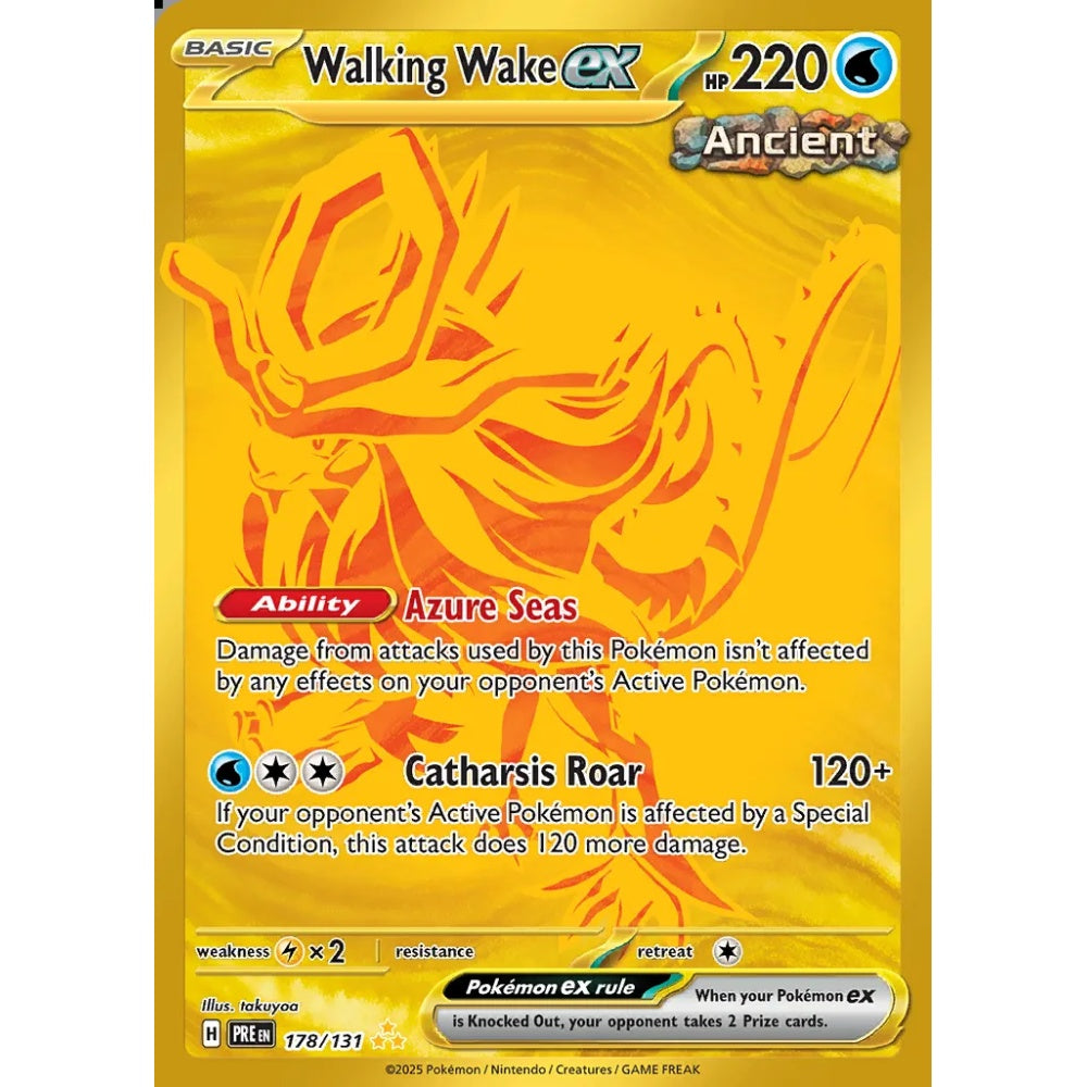 Walking Wake ex Hyper Rare 178/131 Pokemon Card Game Prismatic Evolutions
