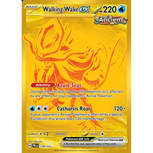 Walking Wake ex Hyper Rare 178/131 Pokemon Card Game Prismatic Evolutions