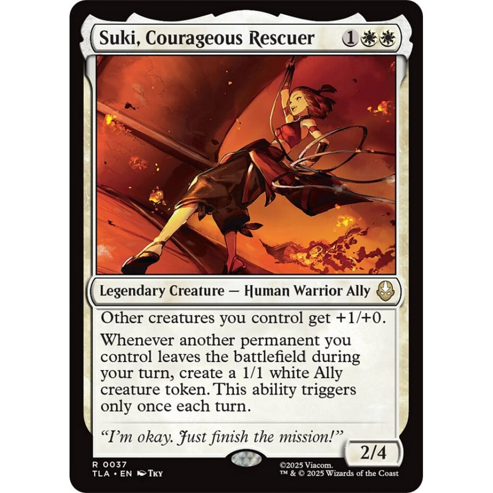 Suki, Courageous Rescuer rare 37 Magic the Gathering Avatar: The Last Airbender
