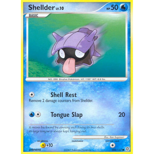 Shellder Common 105/132 Pokemon Card Game Secret Wonders