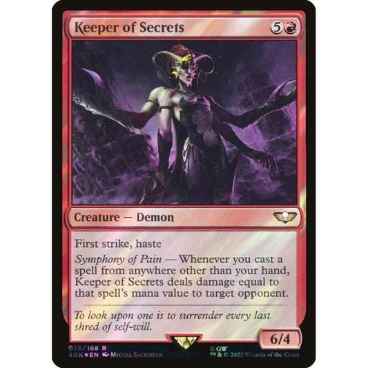 Keeper of Secrets rare 78★ Magic the Gathering Warhammer 40,000 Commander