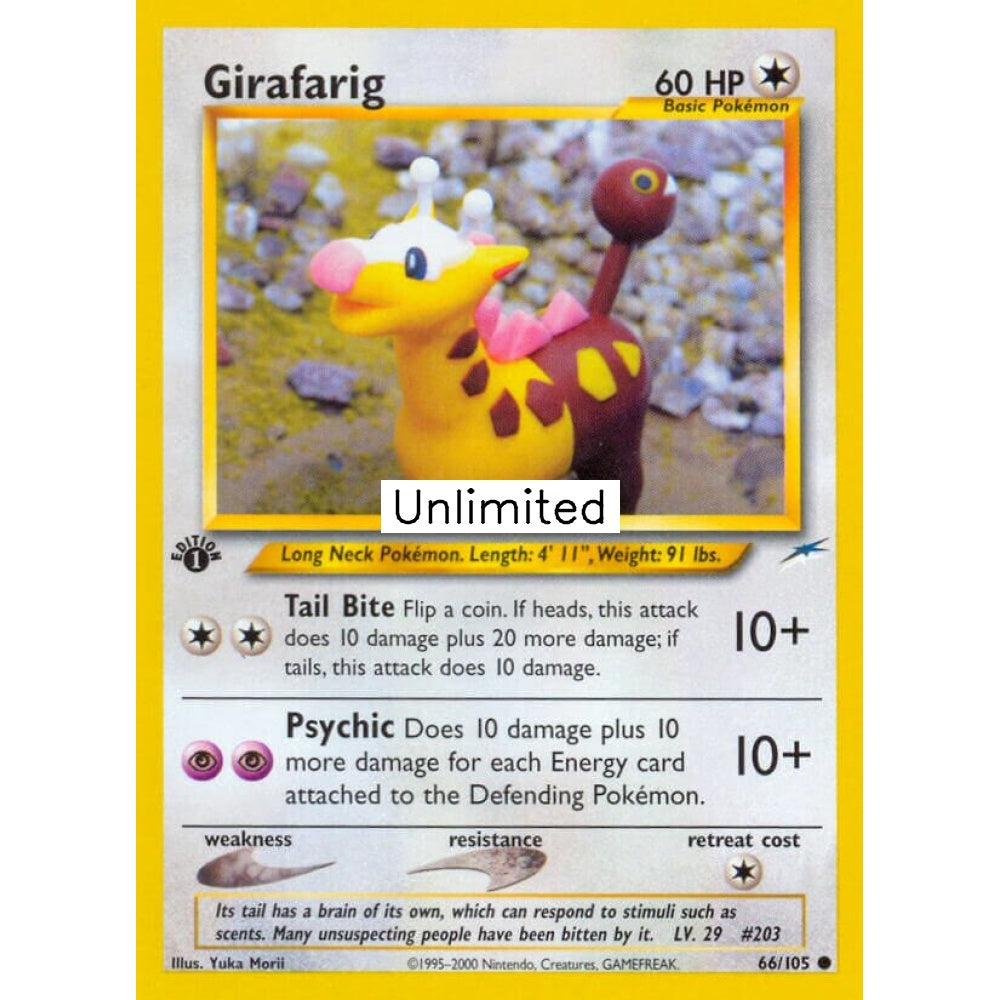Girafarig Common 66/105 Pokemon Card Game Neo Destiny