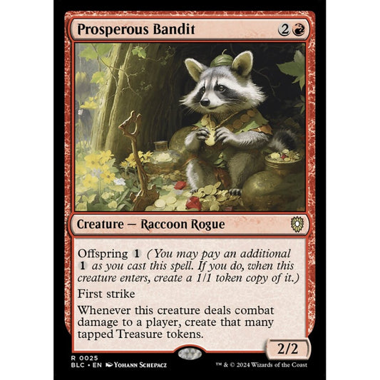 Prosperous Bandit, 25, rare, Magic: The Gathering, Bloomburrow