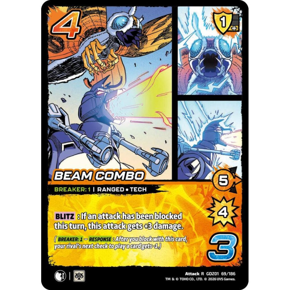 Beam Combo GDZ01 69/186 GDZ01 Universus Godzilla: Reign of Kaiju Attack R