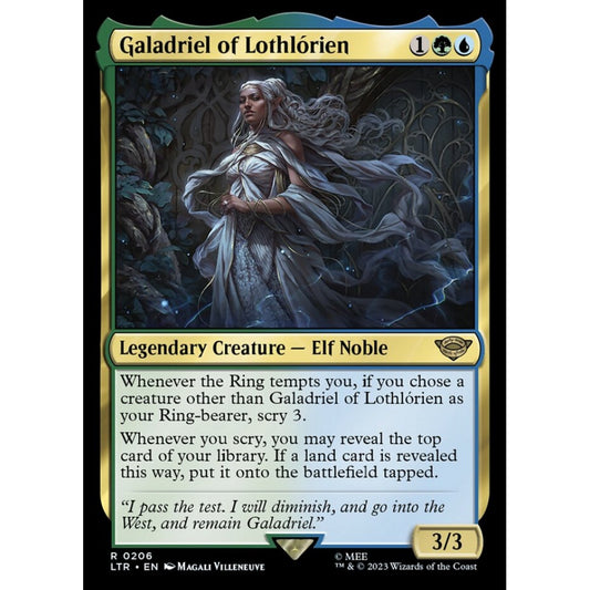 Galadriel of Lothlórien, rare, 206, Magic the Gathering, The Lord of the Rings: Tales of Middle-earth