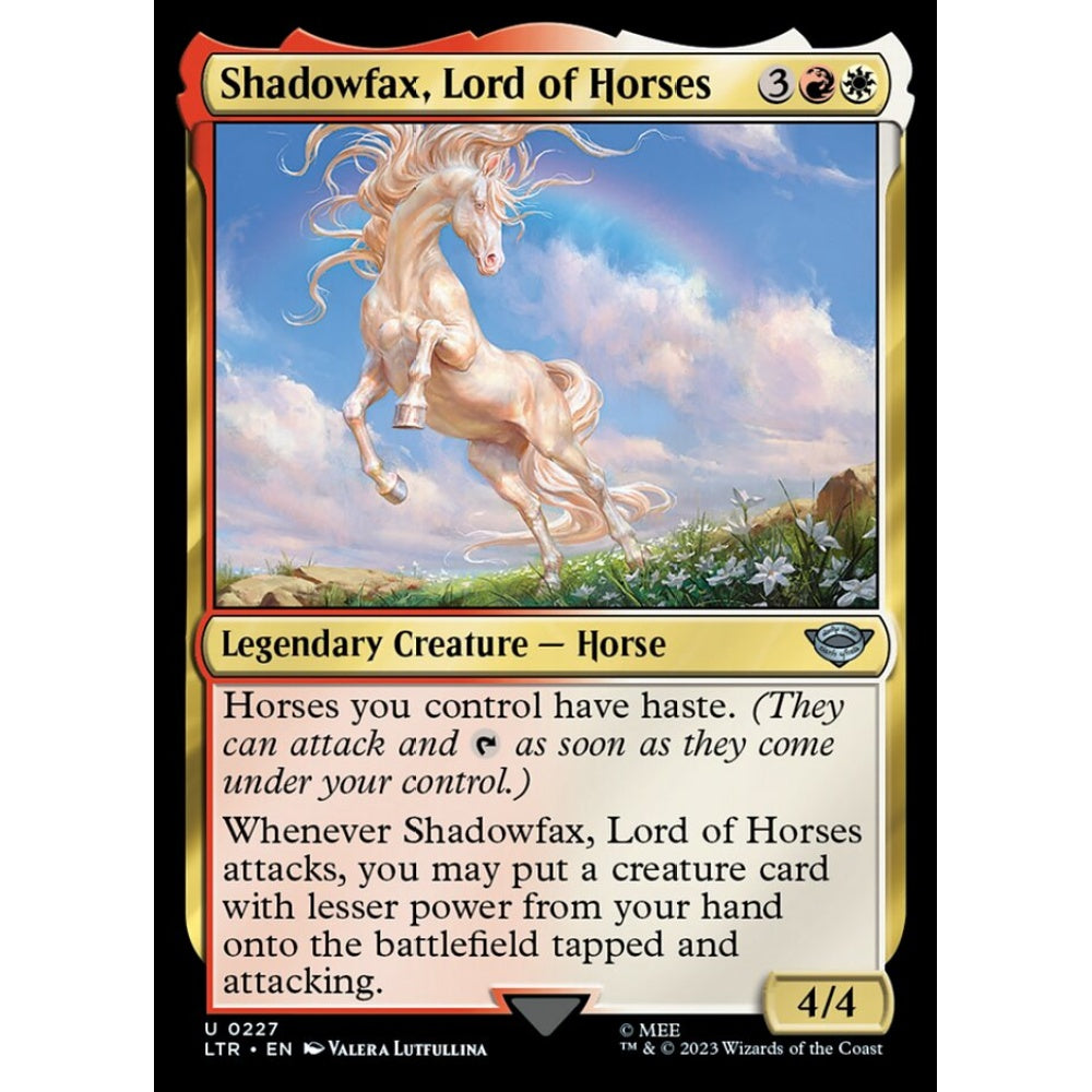 Shadowfax, Lord of Horses, uncommon, 227, Magic the Gathering, The Lord of the Rings: Tales of Middle-earth