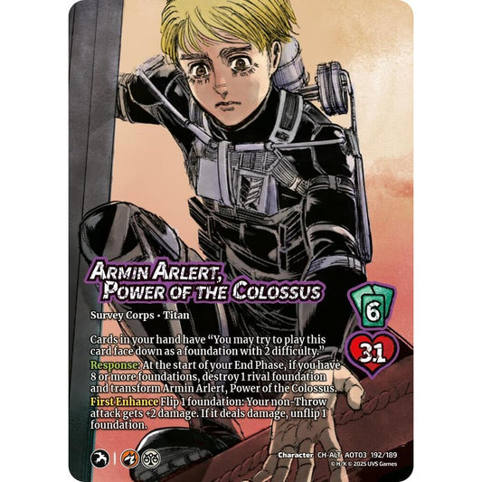 Armin Arlert, Power of the Colossus // Colossus Titan, Finale 192/189 AOT03 Universus Attack on Titan: Apocalypse Character CH-ALT