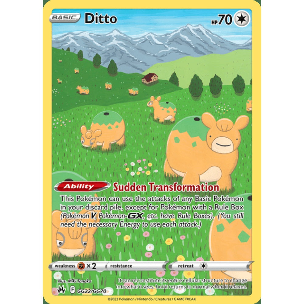 Ditto Illustration Rare GG22/GG70 Pokemon Card Game Crown Zenith