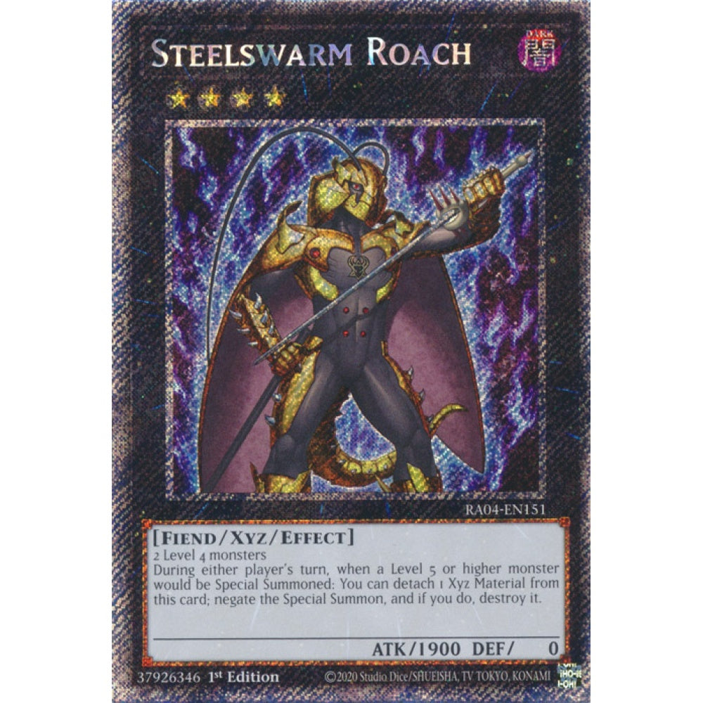 Steelswarm Roach RA04-EN151 QCR Quarter Century Secret Rare Yu-Gi-Oh Quarter Century Stampede in Art