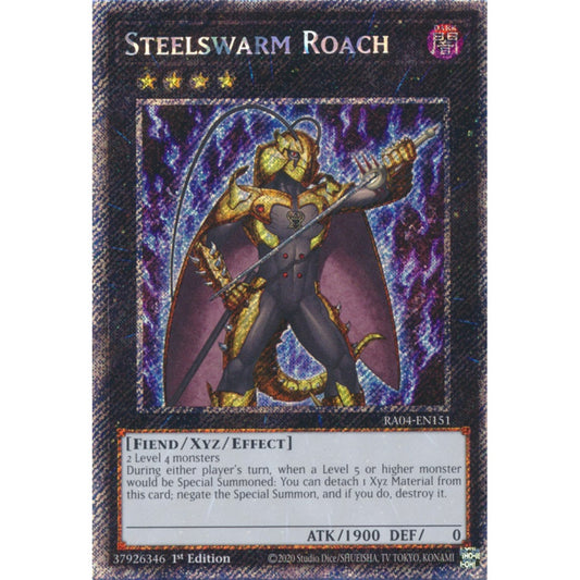 Steelswarm Roach RA04-EN151 QCR Quarter Century Secret Rare Yu-Gi-Oh Quarter Century Stampede in Art