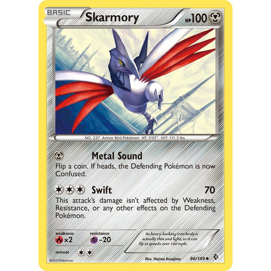 Skarmory Uncommon 96/149 Pokemon Card Game Boundaries Crossed