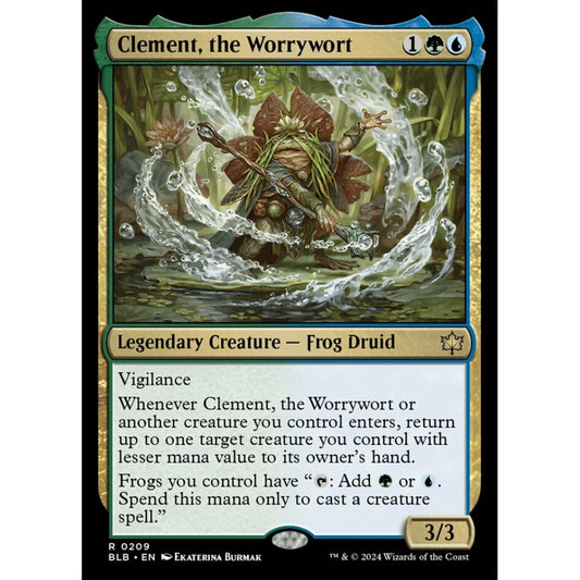 Clement, the Worrywort, 209, rare, Magic: The Gathering, Bloomburrow