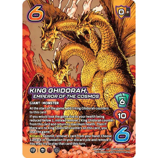 King Ghidorah, Emperor of the Cosmos, 1/22, CH, UniVersus, Challengers Godzilla & Mothra, King Ghidorah & Rodan