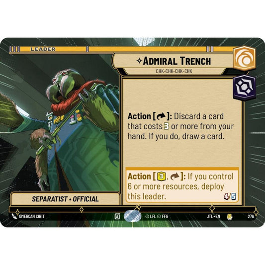 Admiral Trench, R, JTL 276) Hyperspace, Star Wars Unlimited