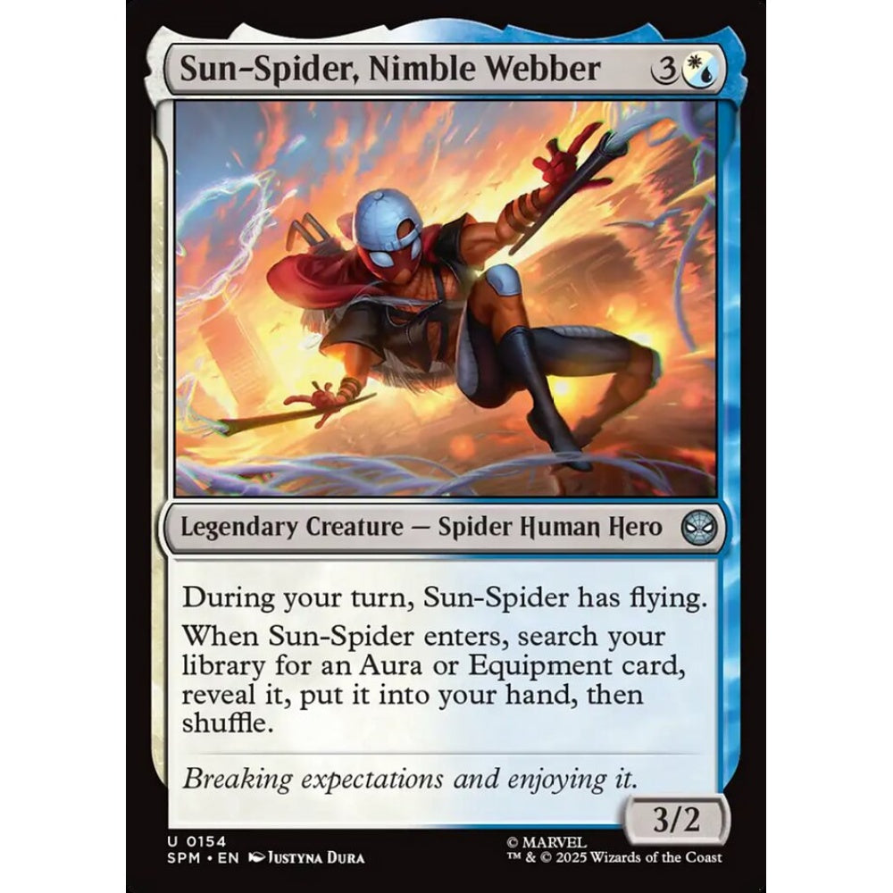 Sun-Spider, Nimble Webber uncommon 154 Magic the Gathering Marvel's Spider-Man