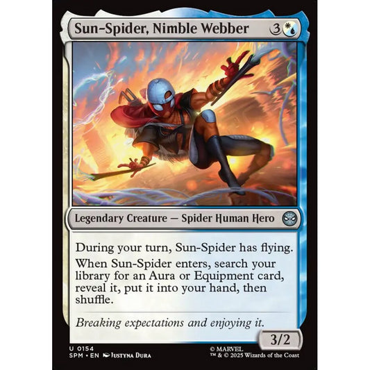 Sun-Spider, Nimble Webber uncommon 154 Magic the Gathering Marvel's Spider-Man