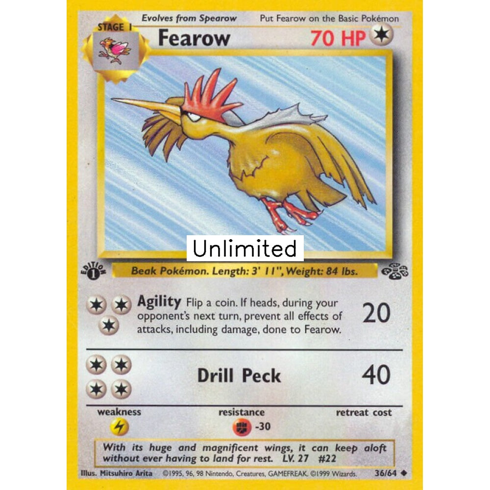 Fearow Uncommon 36/64 Pokemon Card Game Jungle