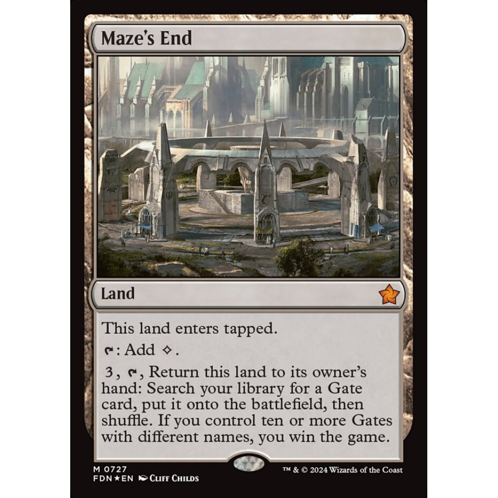 Maze's End, 727, mythic, Magic: The Gathering, Foundations