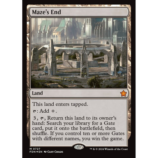 Maze's End, 727, mythic, Magic: The Gathering, Foundations