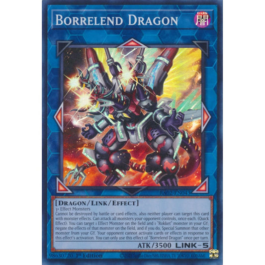Borrelend Dragon RA02-EN043 Super Super Rare Yu-Gi-Oh 25th Anniversary Rarity Collection II in Art