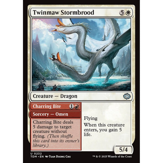 Twinmaw Stormbrood // Charring Bite uncommon 232 Magic the Gathering Tarkir: Dragonstorm