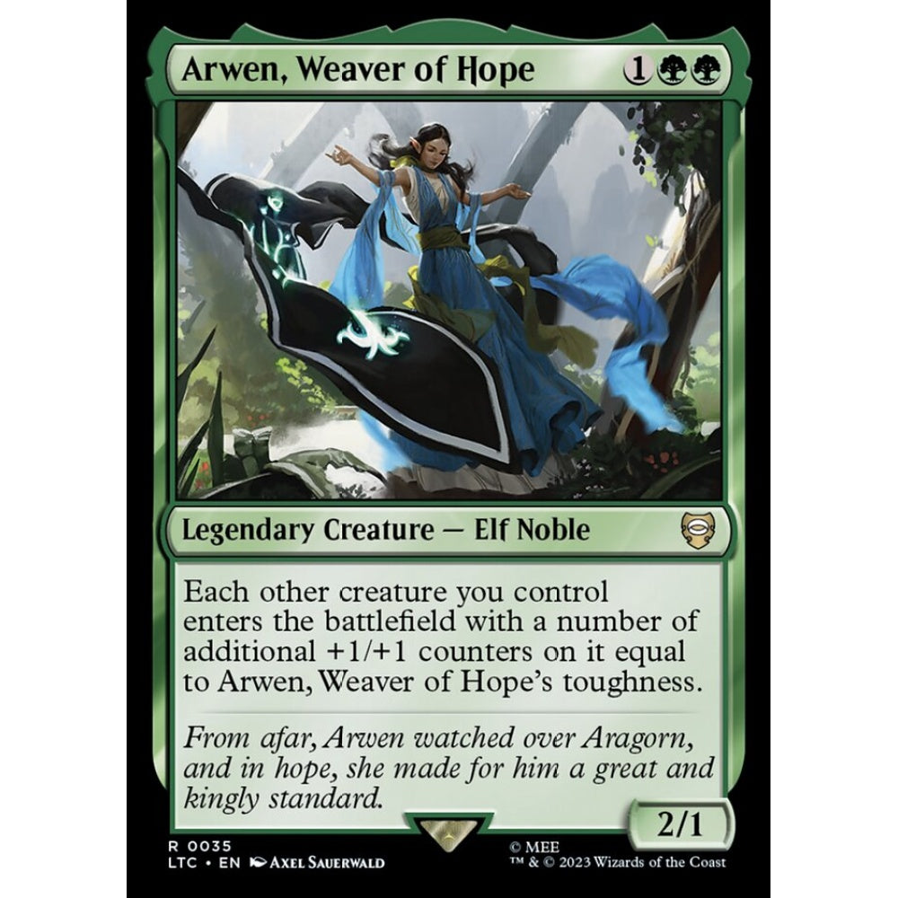 Arwen, Weaver of Hope, rare, 35, Magic the Gathering, Tales of Middle-earth Commander