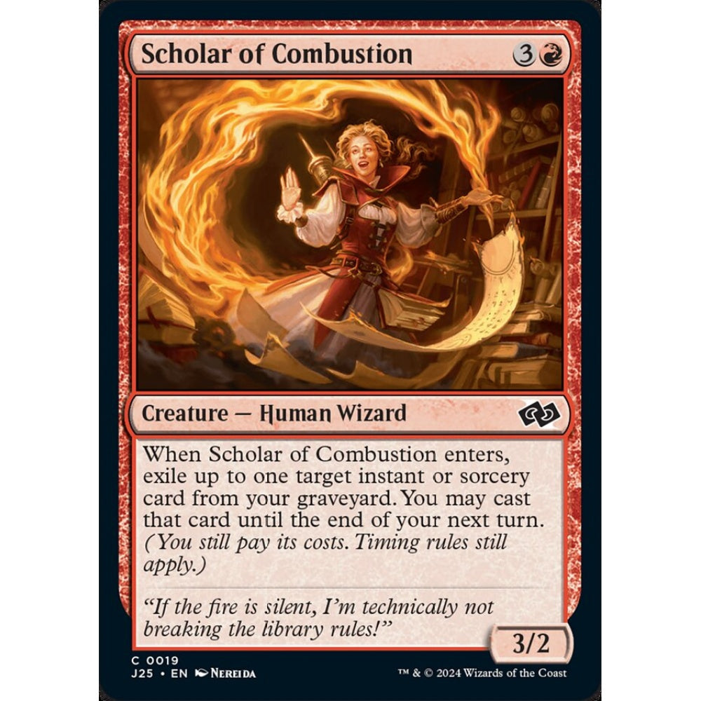 Scholar of Combustion, 19, common, Magic: The Gathering, Foundations Jumpstart