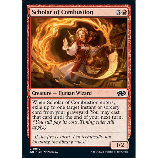 Scholar of Combustion, 19, common, Magic: The Gathering, Foundations Jumpstart