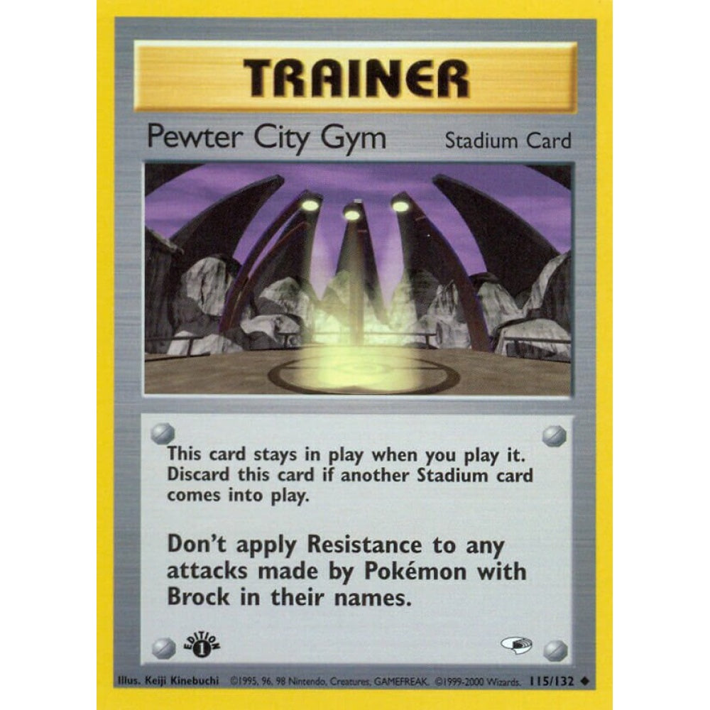 Pewter City Gym Uncommon 115/132 Pokemon Card Game Gym Heroes