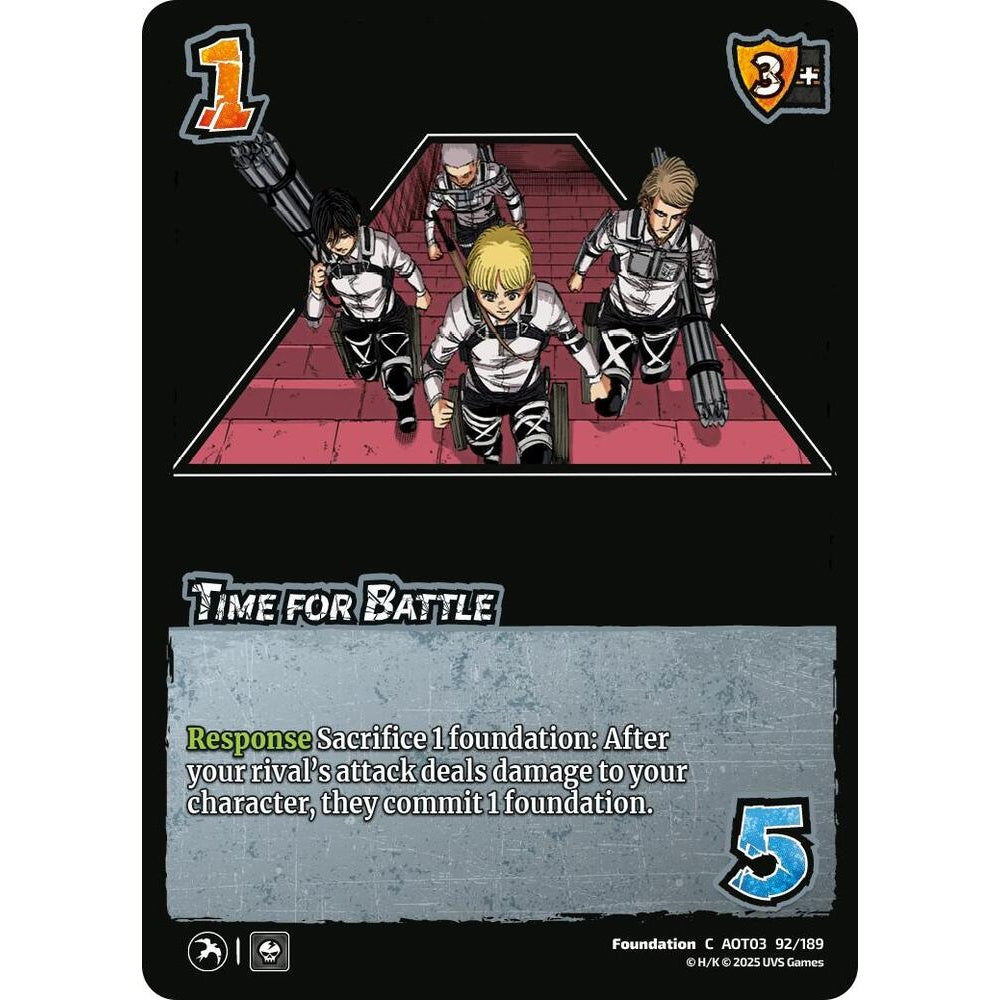 Time for Battle 92/189 AOT03 Universus Attack on Titan: Apocalypse Foundation C