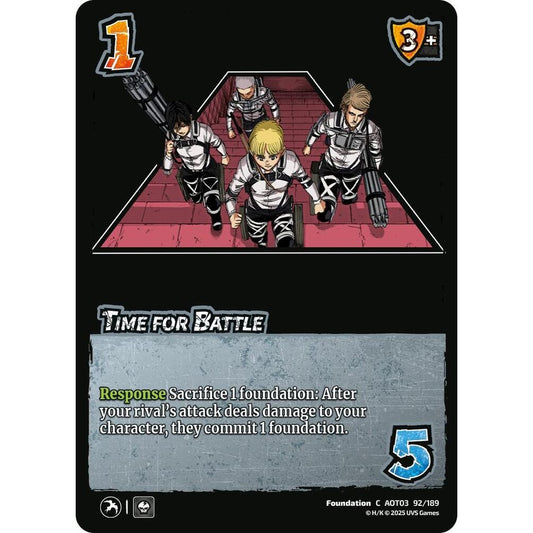 Time for Battle 92/189 AOT03 Universus Attack on Titan: Apocalypse Foundation C
