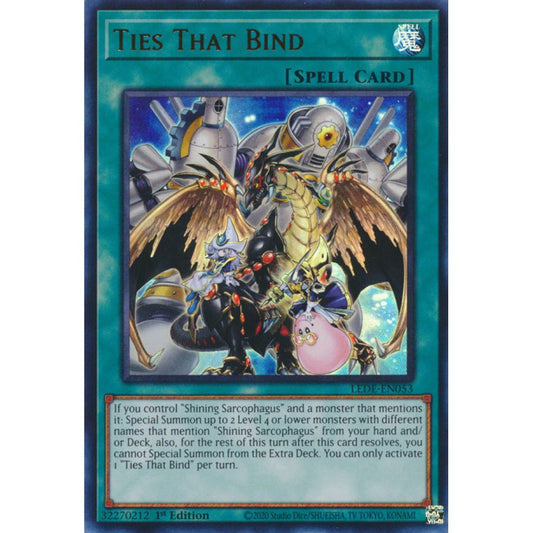 Ties That Bind MP25-EN071 Prismatic Prismatic Secret Rare Yu-Gi-Oh 2025 Mega-Pack Tin in Art