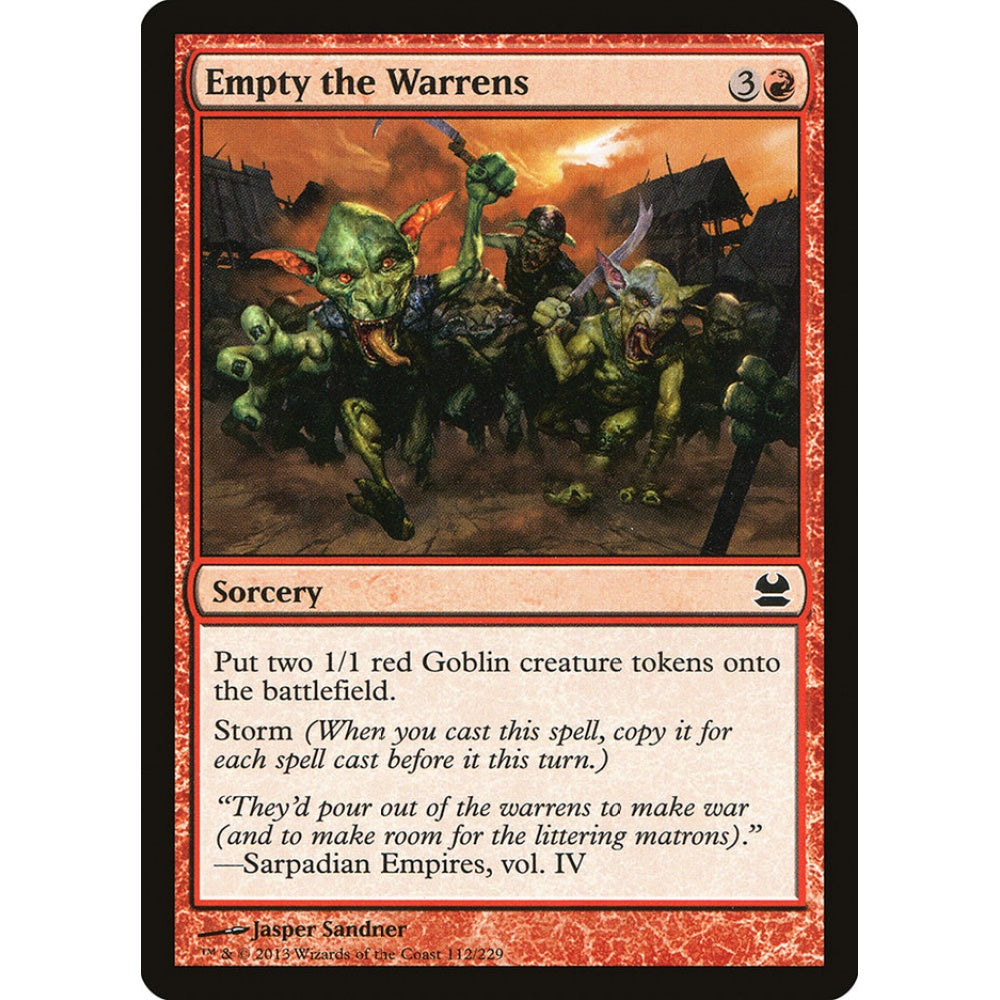 Empty the Warrens common 112 Magic the Gathering Modern Masters