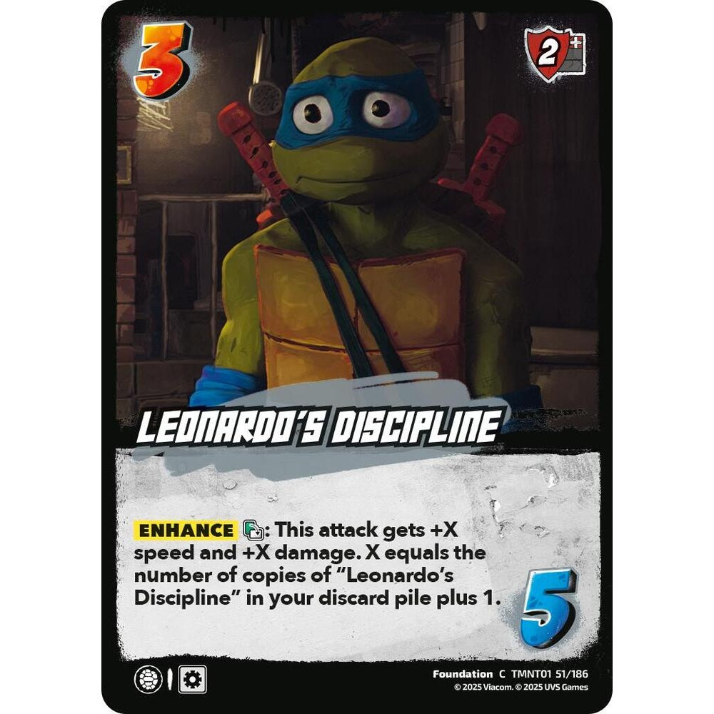 Leonardo's Discipline 51/186 TMNT01 Universus Teenage Mutant Ninja Turtles Foundation C